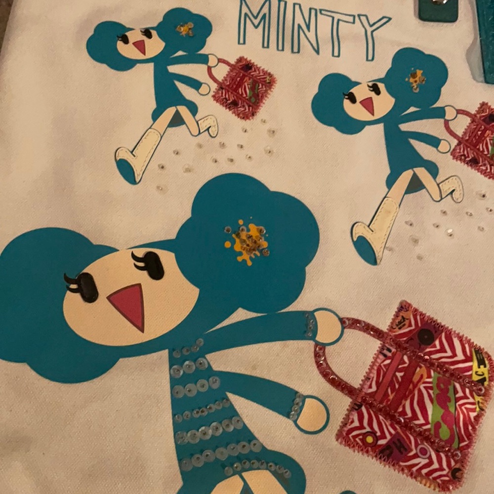 Coach poppy Chan minty tote canvas